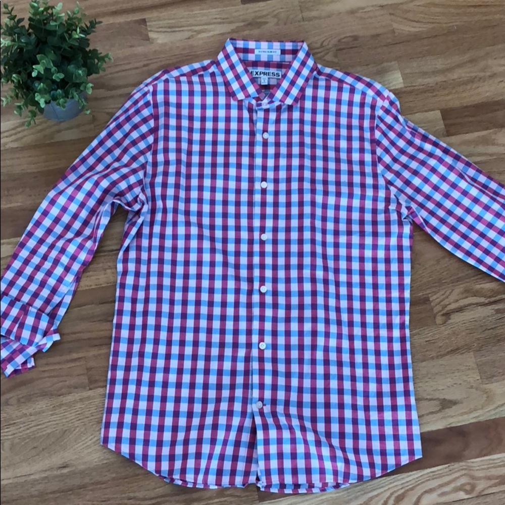 Express Men’s Shirt Extra Slim Fit, Size L multi
